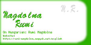 magdolna rumi business card